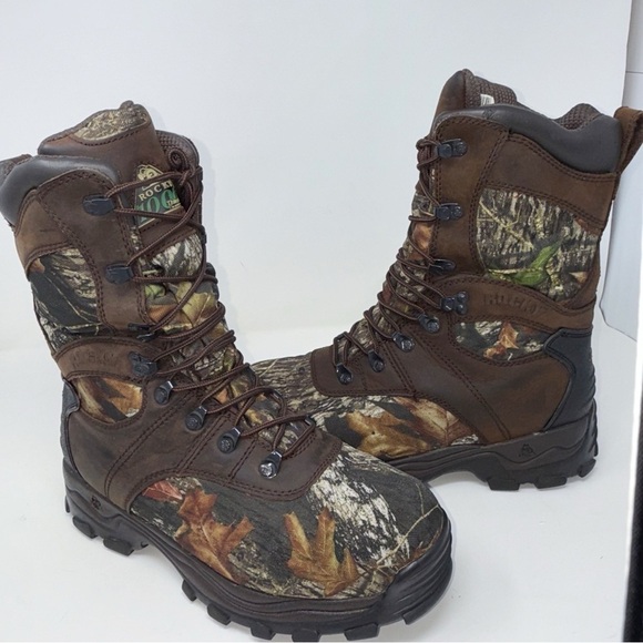 Rocky Sport Utility Max Brown and Green Outdoor Boots with Camouflage Design main image 15